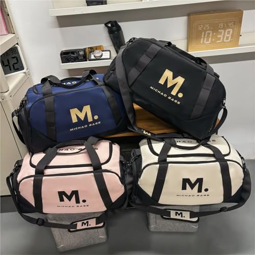 Sports Duffel Gym Bag Wet And Dry Dual Use Outdoor Camping Hiking Portable Travel Portable Handbag(White)2