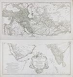  Premiere Partie de la Carte d\'Asie Contenant la Turquie, l\'Arabie, la Perse, l\'Inde en deca du Gange et de la Tartarie... - Soutwestern Asia India Tibet Turkey Arabian Peninsula map Karte