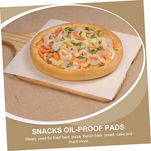 Ciieeo Food Greaseproof Pads 500pcs Oil Absorbing Papers for Pizza Snacks Baking Non-stick Dishwasher Safe