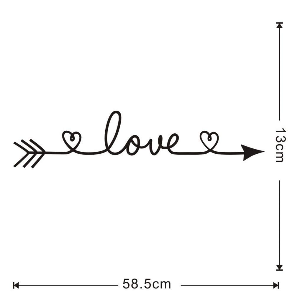 générique Chambre Art Stickers Vinyle Décor Amovible Autocollant Maison Murale Famille DIY Décor À La Maison Déco Murale Chambre Ado Fille (Black, One Size)