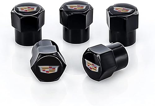 Cubiertas de tapa de válvula con logotipo Cadillac (negro)