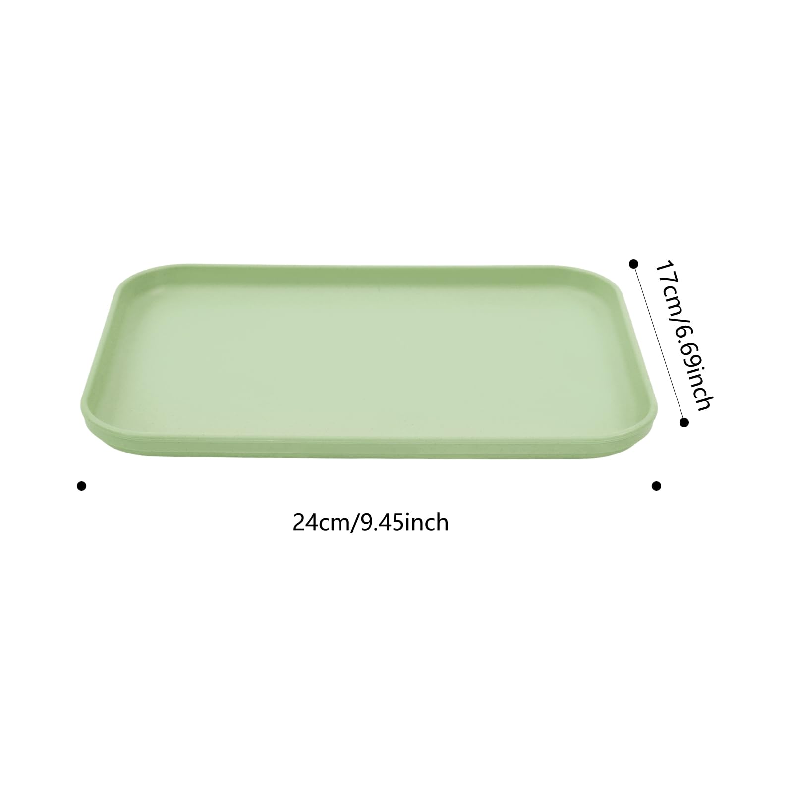 20 vassoi da portata in polipropilene, impilabili, per cucina (verde chiaro