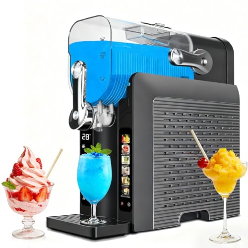 Image of Slushie Machine for Home - 88oz Frozen Drink Maker Slushy Machine, 2-In-1 Soft Ice Cream Maker, 6 Preset Programs| Slushie, Cocktails, Frappes, Ice Cream, Smoothies, Milkshakes (Screen Version）