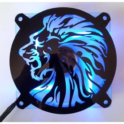 Inspired Laser Design Custom Acrylic Lion Head Computer Fan Grill 120mm Cover