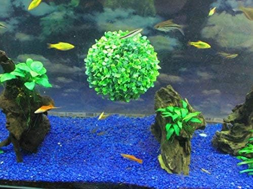 NewAge Aquatics Artificial Aquarium Plant Alien Floating Planet Ball Baby Fish Fry Hide Out Modern (Large 7")