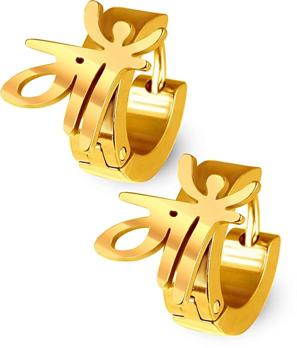 vien Mens Jewellery Valentine Bali Stud Mens Gold Earring/Gents/Boys/Boyfriend ... Stainless Steel Hoop Earring-picture-38