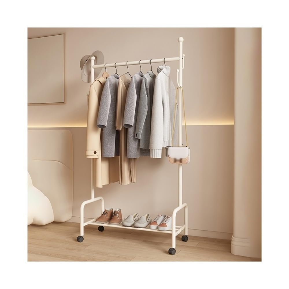 Dh2yjnbf3 Standing Floor-standing Clothes Hanger for Bedroom Bedside At Night Household Simple Vertical Mobile Coat Rack Hallway(XL)