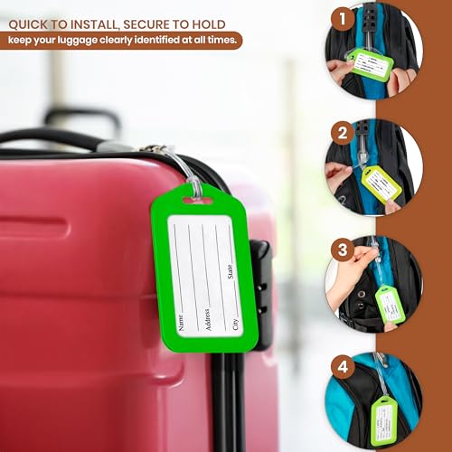 Image of Storite Pack of 6 Luggage Tags Smart Tags for Travel suitcases, Travel Bags Tags for Easily Identification of Bags (Multicolour)