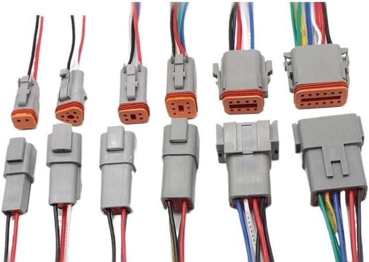 5/20/100Set Style Connector with 15cm Wiring Harness Waterproof Electrical Car DT06-2S DT04-2 3 4 6 8 12 Pin(8P Female,20 Sets)