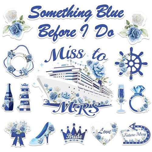 15 imanes decorativos azules para puertas boda