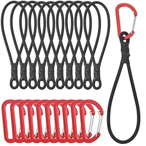 GGXZHT 10 Stück Spanngummi mit Karabinerhaken