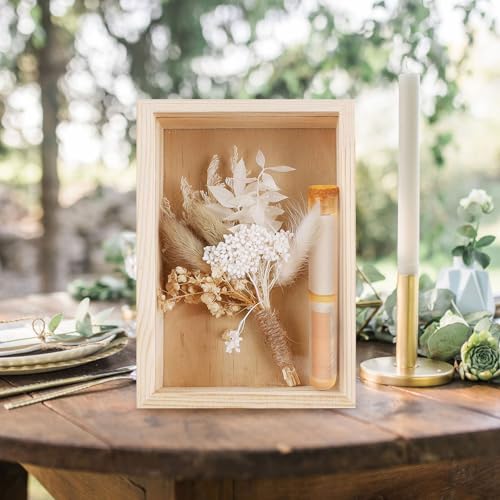 Geldcadeau, bruiloft, huwelijkscadeau voor bruidspaar, huwelijkscadeau, geldset inclusief gedroogde bloemen, reageerbuisje, houten doos, geldgeschenken voor bruidspaars, Mr en Mrs, - Afbeelding 5