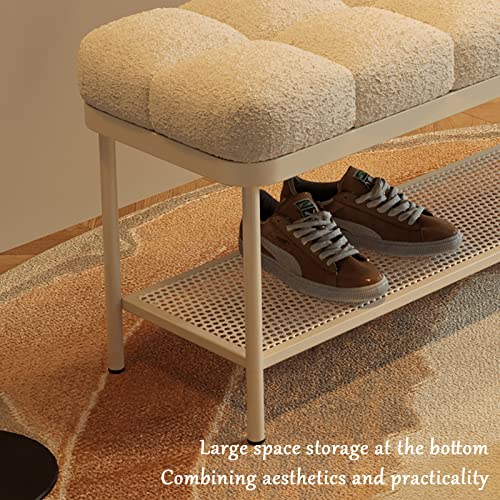 Banc de rangement à chaussures design moderne rembourré - 8