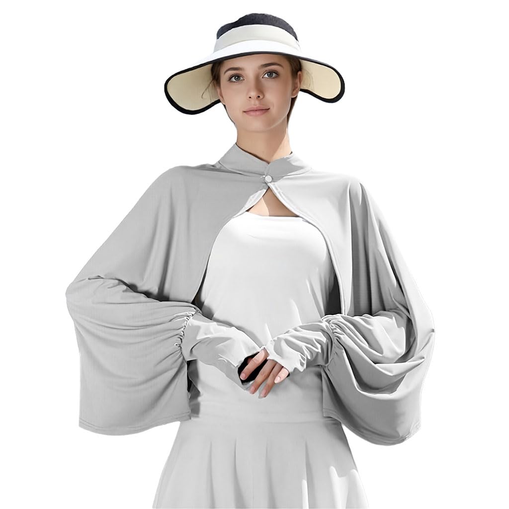 sannidhi Women Long Sleeve Stand Collar Open Front Shrug Cardigan Sun Protection Shawl and Wraps Gymnastics Ballet Dance Tops-picture-41