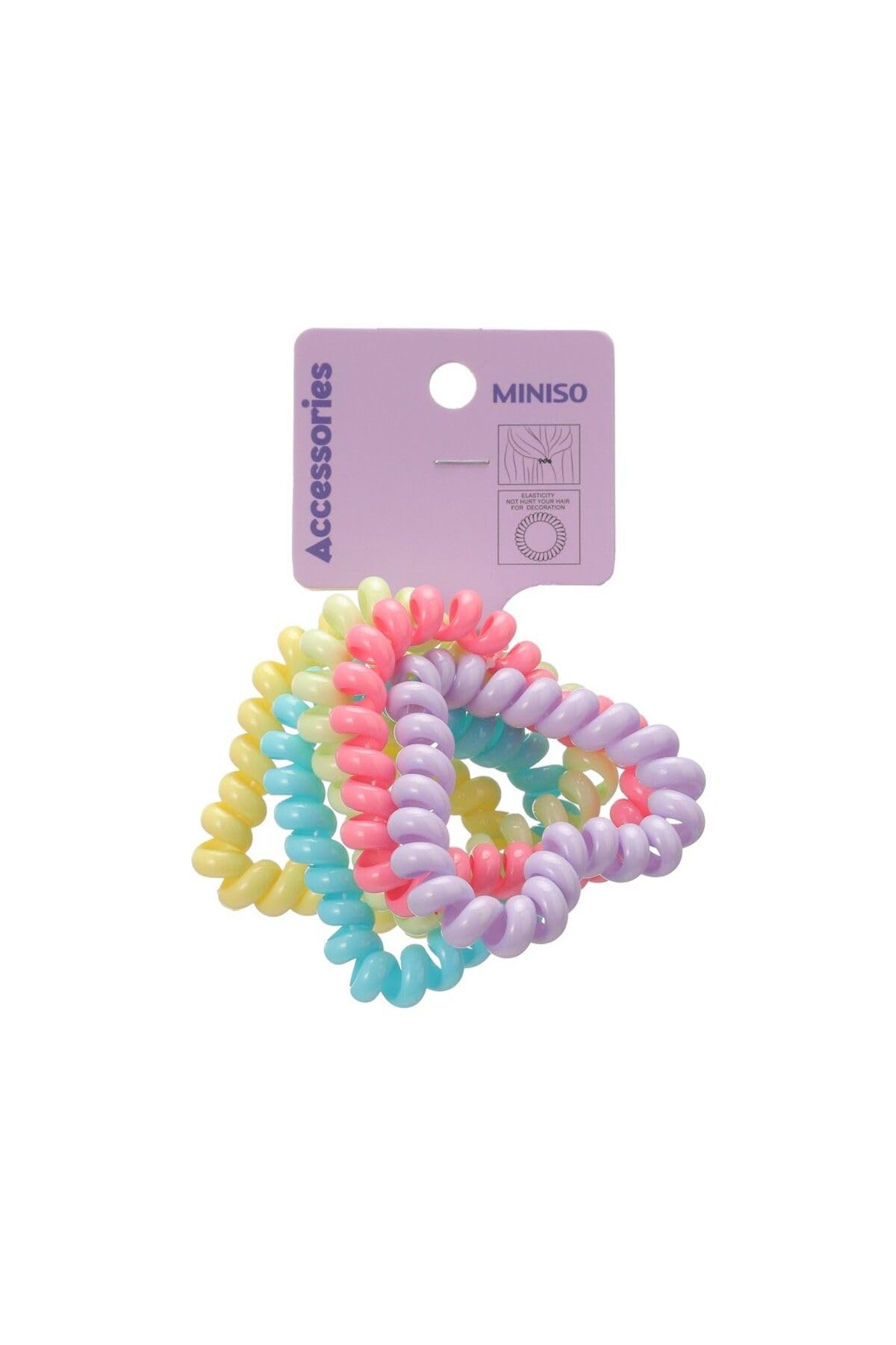 Miniso Spiral Saç Lastiği (5 Adet) - Kalp