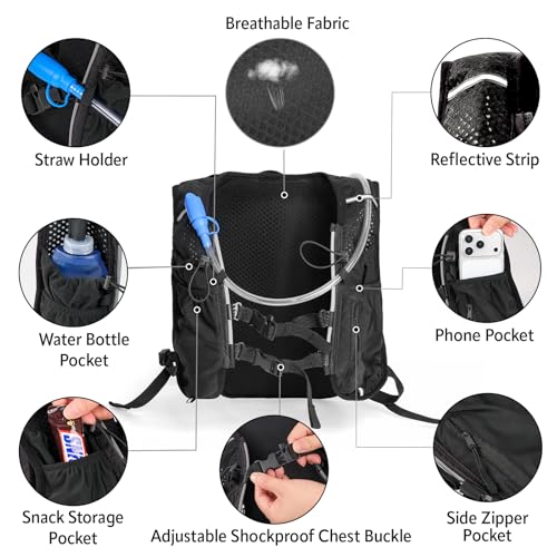 Hydration Backpack, Lightweight Water Backpack, Adjustable Running Vest - image 5
