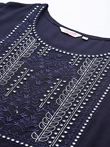 Image of ishin Women's Viscose Straight Embellished Straight Kurta