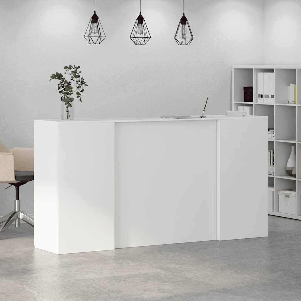 Genérico Mostrador de recepción Blanco 200x50x103,5 cm Madera ingeniería, Escritorios Blanco,3324214
