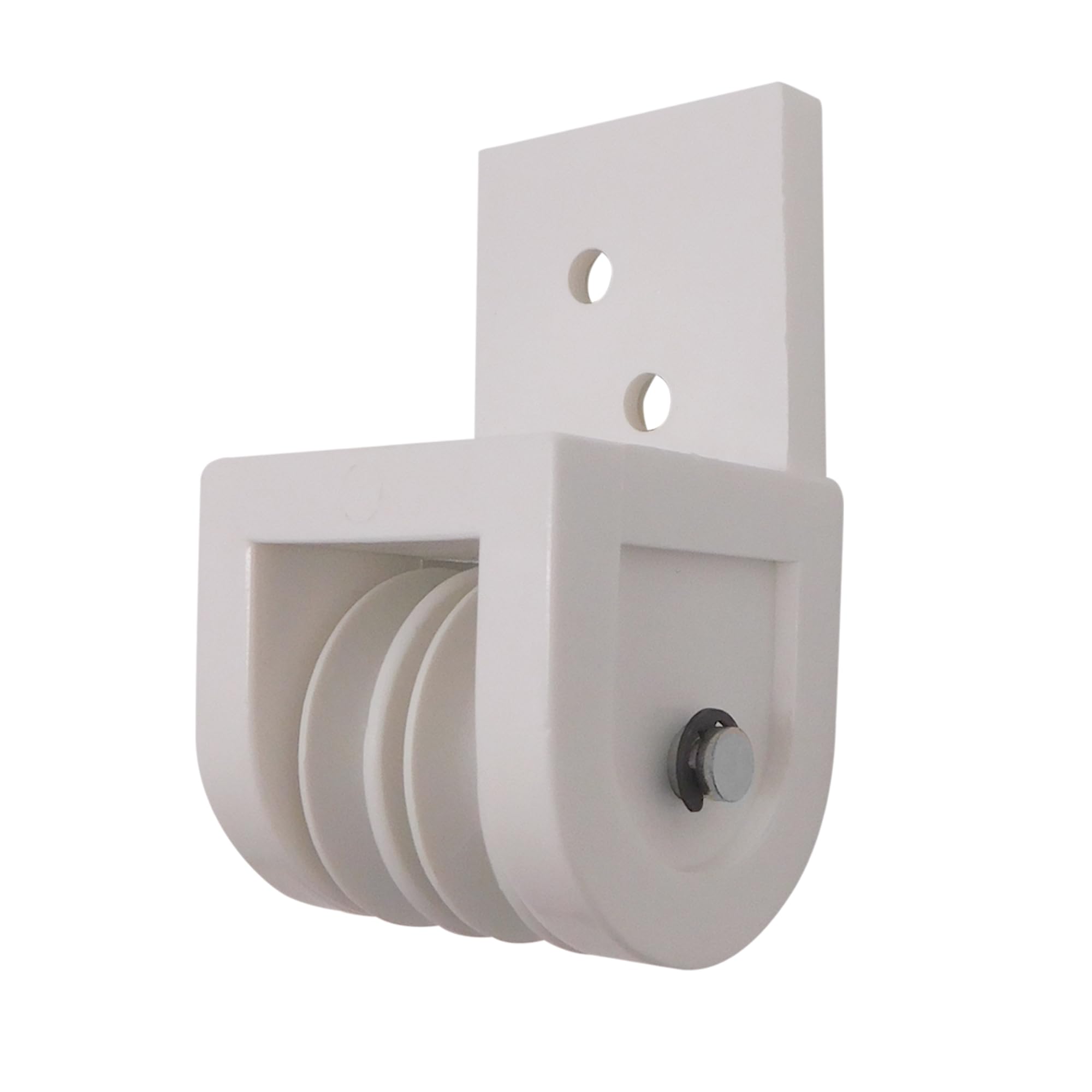 MICEL - 92579 - Poulie avant pour pergola, pour retour avec double corde de 8 mm, couleur blanche, 43 x 42 x 78 mm