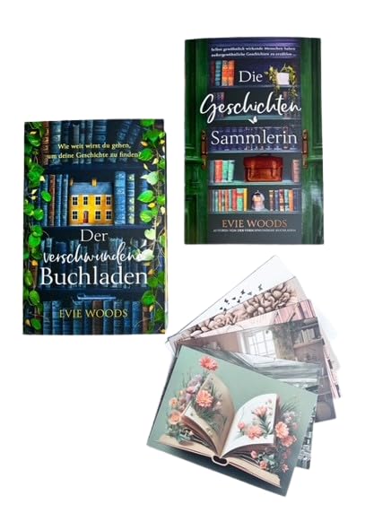 Evie Woods Bücher-Set | Der verschwundene Buchladen & Die Geschichtensammlerin | Märchenhafte Spiegel Bestseller für Fantasy-Fans | Mit limitiertem Farbschnitt | exklusivem Postkartenset
