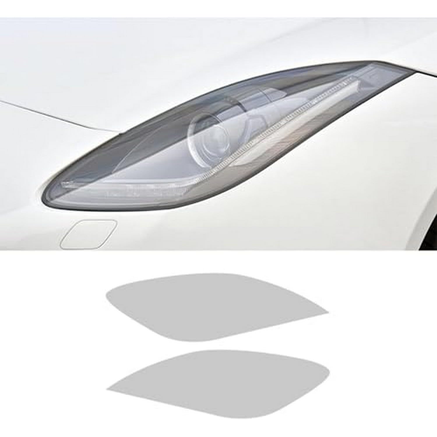 Film de protection de phare pour Jaguar F Type X152 2013-2020 en vinyle noir fumé