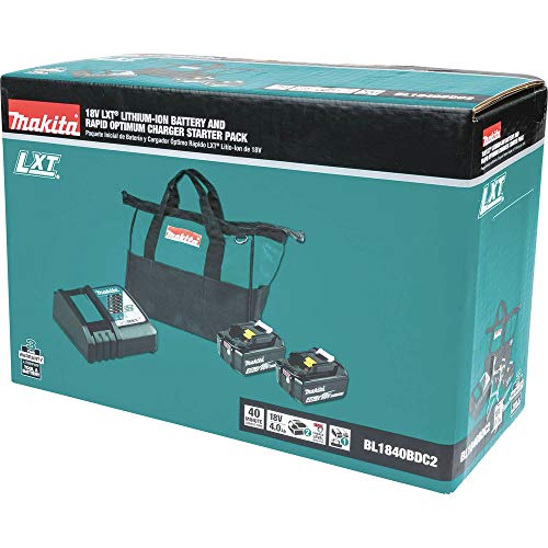 Batería de 18V LXT Makita con cargador rápido para trabajar sin interrupciones 7