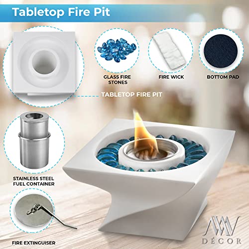 Mw Décor Luxurious Tabletop Fire Pit - Mini Fire Pit, Indoor Fire Pit, Tabletop Fireplace And Balcony Decor, Portable Tabletop Fire Pit, Table Top Fire Pit Bowl, Table Top Fire Pit, #TOP1