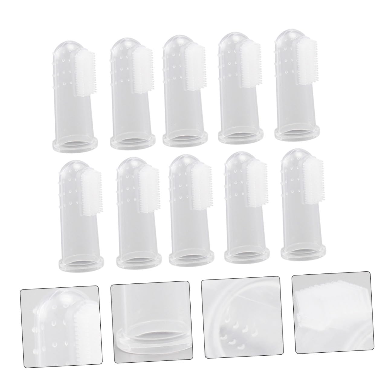 ULTECHNOVO 60pièces Brosses à Dents Silicone Pour Animaux De Compagnie Outils De Nettoyage Oral Pour Et Chiens Massagers Gencives Dispositif De Soins Dentaires