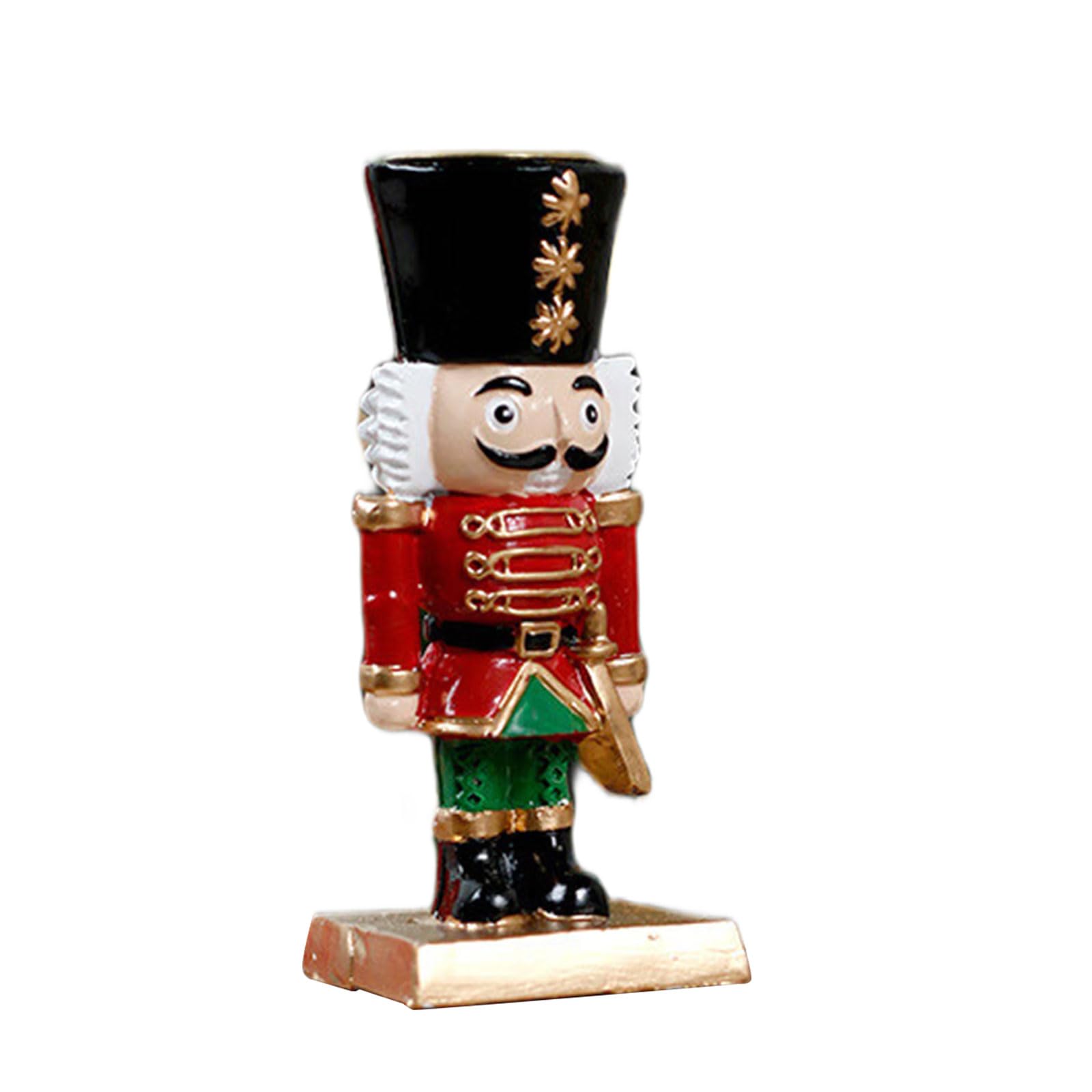 Msioytog Christmas Nutcrackers Ornament Nutcrackers Holder Christmas Decorations Home Decors for Desktop Centerpieces Cartoon Soldier Holder for Decor