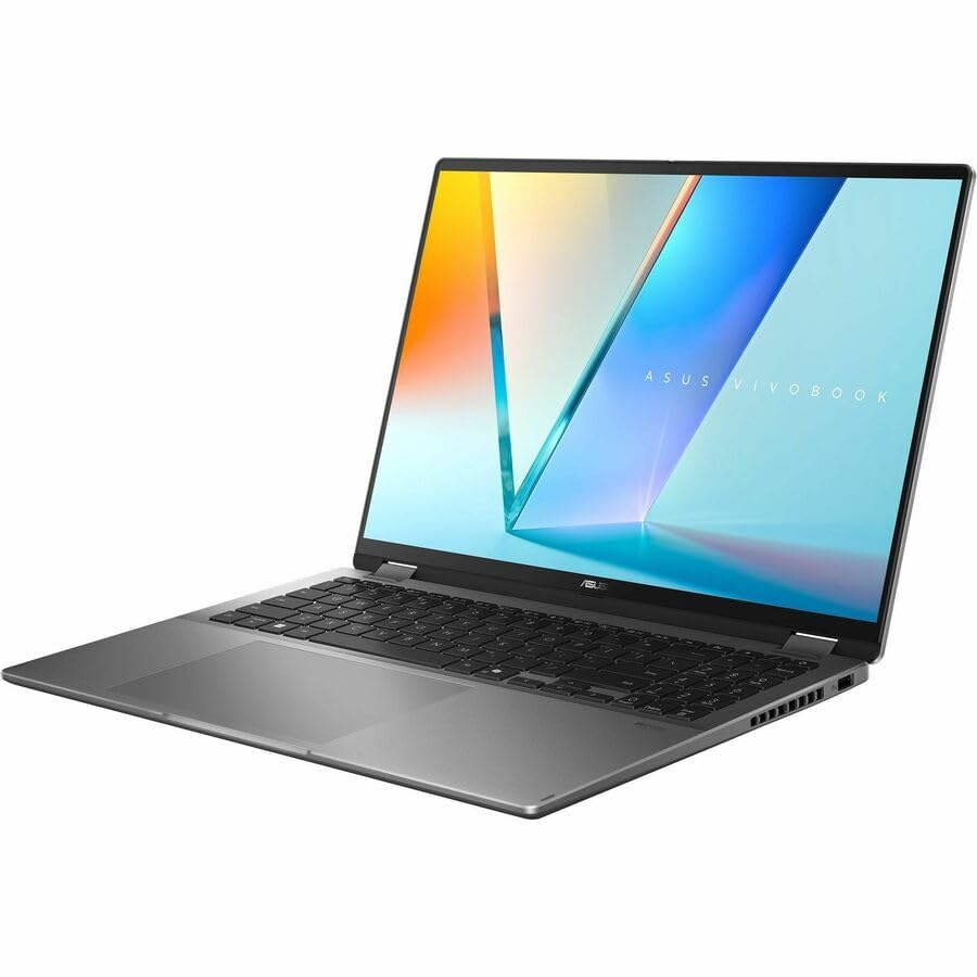 Image of ASUS Vivobook 16 Flip TP3607 TP3607AA-DS79T 16 inch Touchscreen Convertible Copilot+ PC 2 in 1 Notebook - WUXGA - 60 Hz - Intel Core Ultra 7 Series 3 355-32 GB - 1 TB SSD - Matte Gray - Intel Chip - 192