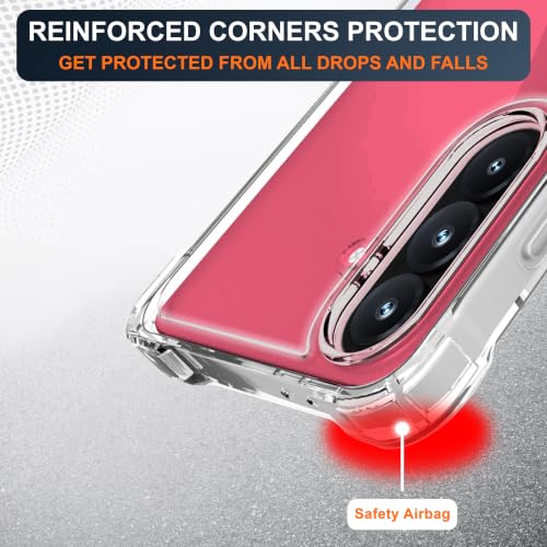 Image of CEDO Cover for Samsung Galaxy M47 / A27 (5G) | Camera Protection Shockproof Bumper-Edge | 360 Degree Protection Acrylic Crystal Clear TPU+PC | Transparent Back Case Backcover (Transparent)