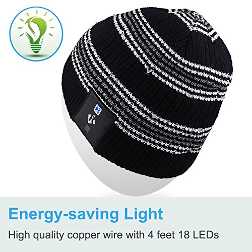 image for Qshell LED String Light Up Beanie Hat Knit Cap with Copper Wire Colorf