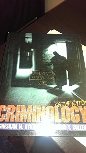 Criminology/2nd Edition 0155161180 Book Cover
