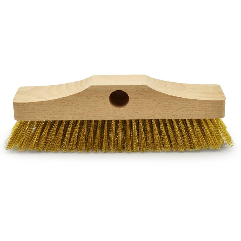 Ricambio per spazzolone in ottone e legno cm 30x7 cm con foro.
