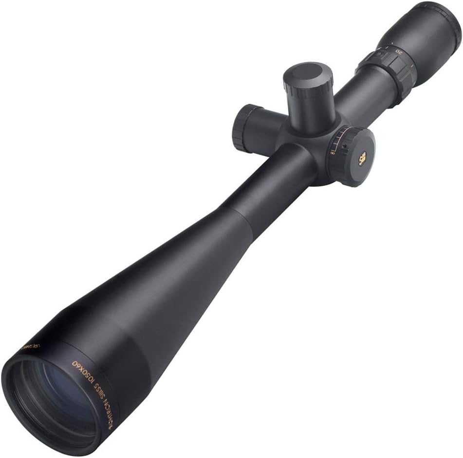 Sightron SIII LR 10-50x60mm Fine Crosshair Target Riflescope, 50 MOA, 30mm Tube, Matte Black, Waterproof, Fog Proof (25139)