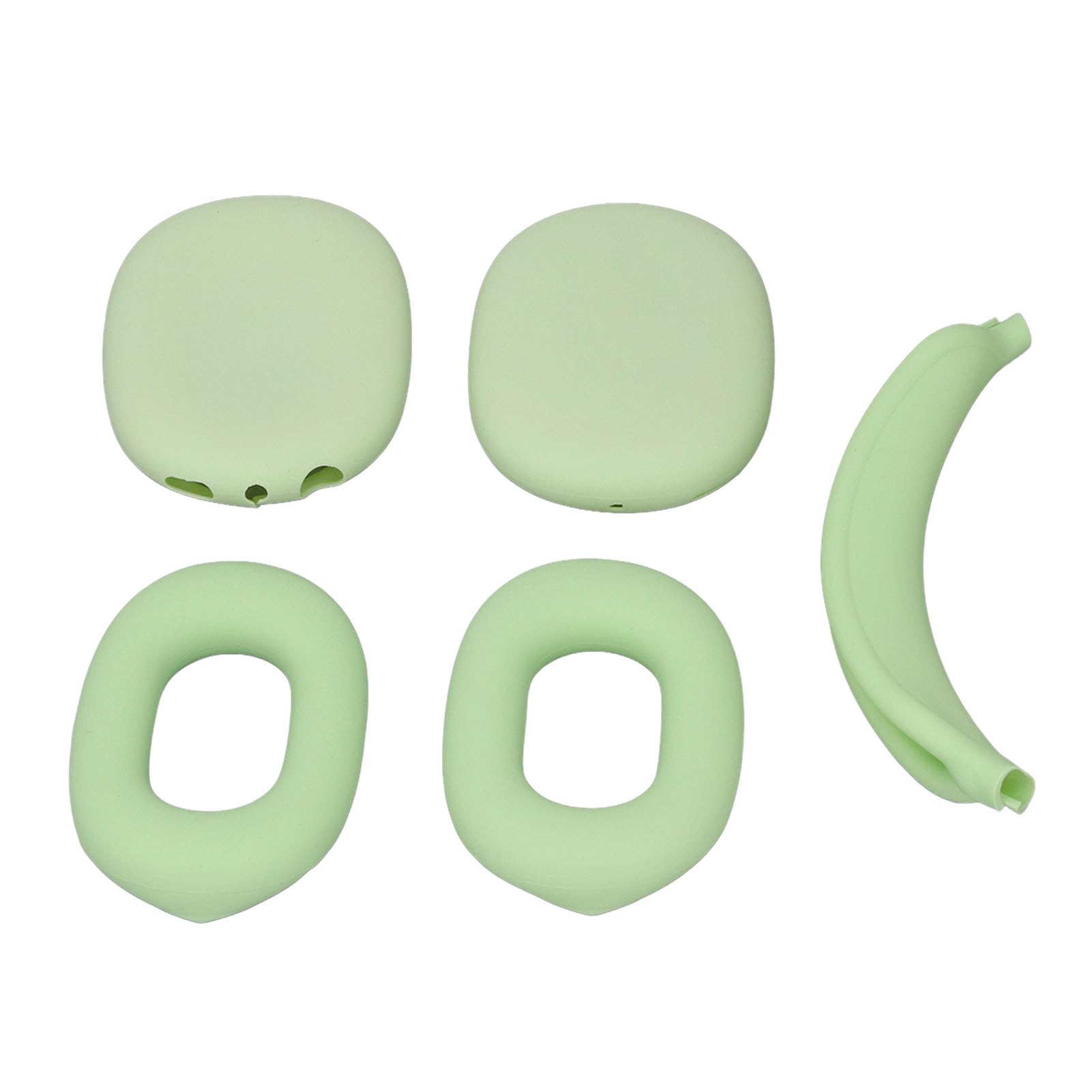Custodia rigida per cuffie con copriauricolari in silicone, borsa da viaggio in EVA per auricolari, custodia protettiva 3-in-1 per cuffie USB-C con supporto per attivazione e (Verde)