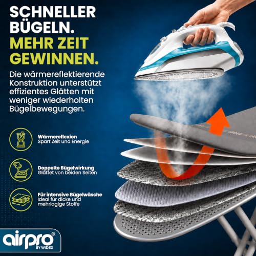 Airpro by Widex Universal 6-Lagen Bügelbrettbezug für Dampfbügeleisen