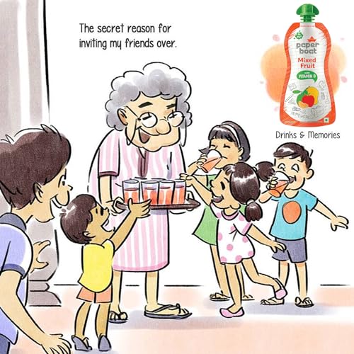 Image of Paper Boat Mixed Fruit Juice, Enriched with Vitamin D, No added Preservaties and Colours (Pack of 27, 150ml Each)