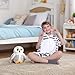 Snowy Owl Boy and Girl Kids Clothes, Conjoined Zip-Up, Cute Cartoon Summer Polyester, Comfortable Close-to-Body (Black and white, 5-6 Years)