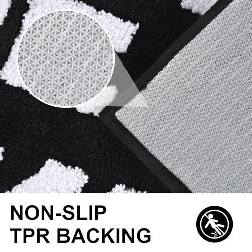 Image of Zeeinx Get Naked Bath Mat Cute Bathroom Rugs Non Slip Microfiber Absorbent Bath Rugs Funny Bathroom Decor for Apartment Black Bath mat for Tub and Shower,Machine Washable,20 inchx32 inch