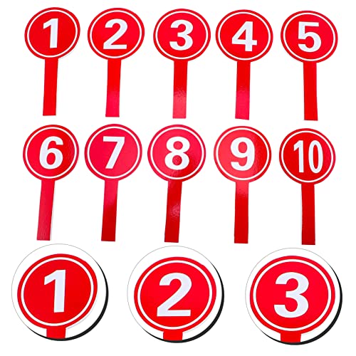10 Piezas Tableros de Puntaje Manuales de Espuma Roja miniatura 4