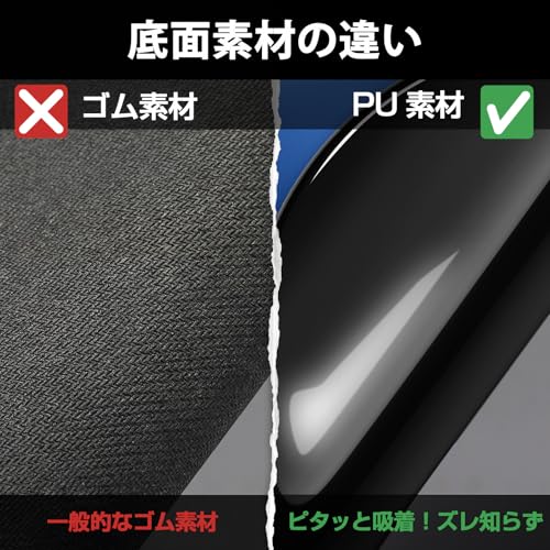 Senetem マウスパッド リストレスト付き｜Office Excel Windows ショートカットキー印刷｜PU滑り止め｜低反発メモリーフォーム 手首サポート 人間工学 疲労軽減 パソコン用 マウス パッド ブラック ブルー