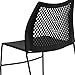 EMMA + OLIVER Home and Office Black Sled Base Stack Chair with Air-Vent Back - Guest Chair
