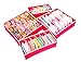 Ropa interior organizador,Set de 4 Organizadores de Cajones,Plegable Ropa Interior Organizador de Armario,para cajones,para Sujetadores,Calcetines,Corbatas,Bufandas y Pañuelos,Ahorra Espacio (Rojo)