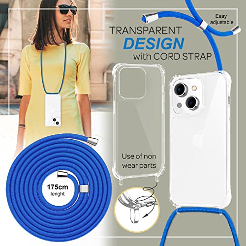 NALIA Necklace Case for iPhone 14 Plus, Transparent Hybrid Cover & Strap, HANGIT PRO (Anti-Yellow Back & Adjustable) - Image 3