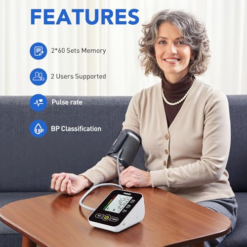Arm Blood Pressure Monitor,maguja Blood Pressure Machine,BP Monitor Automatic Upper Arm Digital with Blood Pressure Cuff for Home Use - Image 3