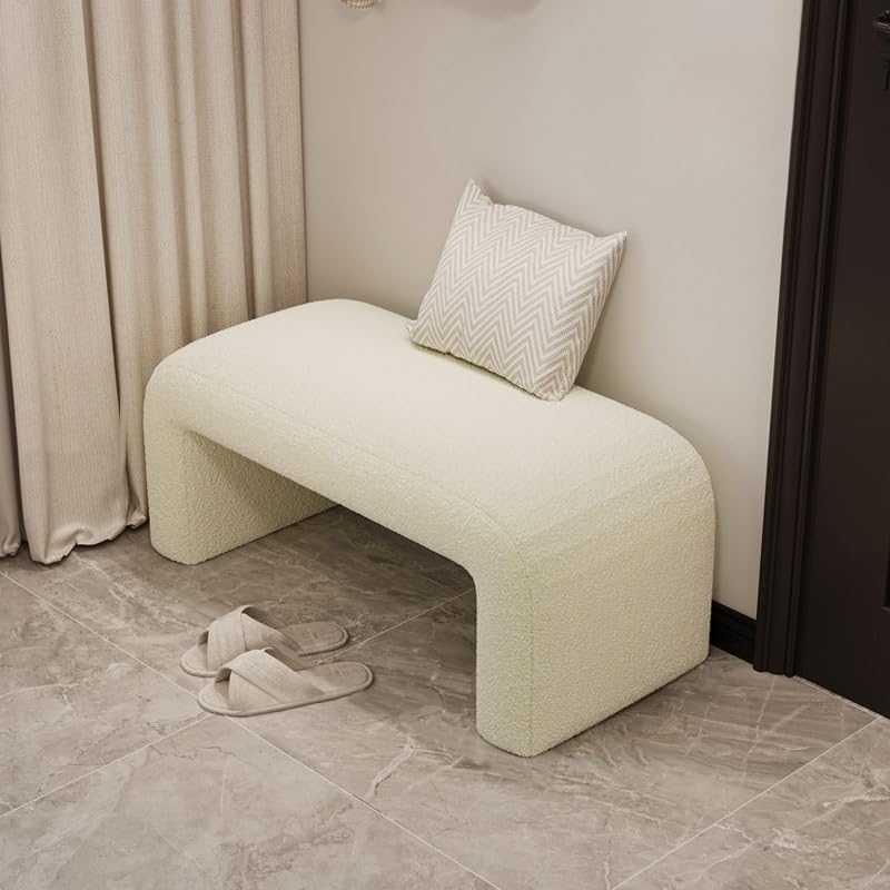 Meuble fonctionnel pour entrée moderne avec banc de rangement et ottomane de salon