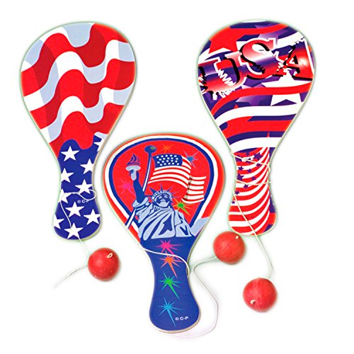Patriotic Paddle Balls
