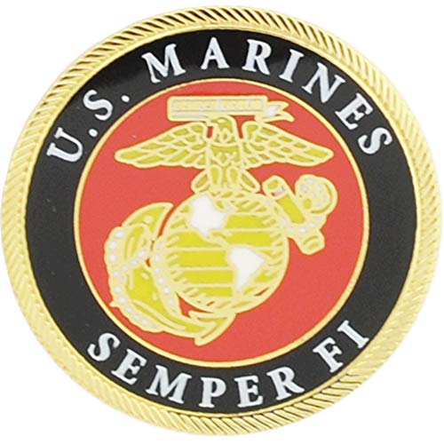 Officially Licensed United States Marine Corps Semper Fi Circular USMC 1" Lapel Pin
