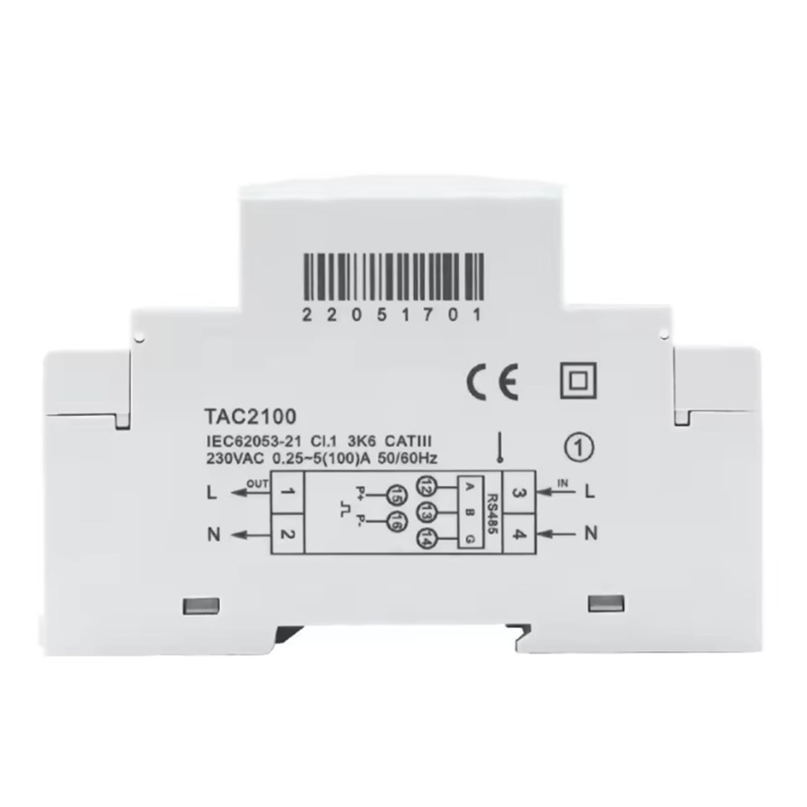 Misuratore multifunzione Contatore di Energia Monofase 100A 230V Con RS485 | Uscita a impulsi 1000imp/Kwh for contatore di energia solare fotovoltaico SCADA